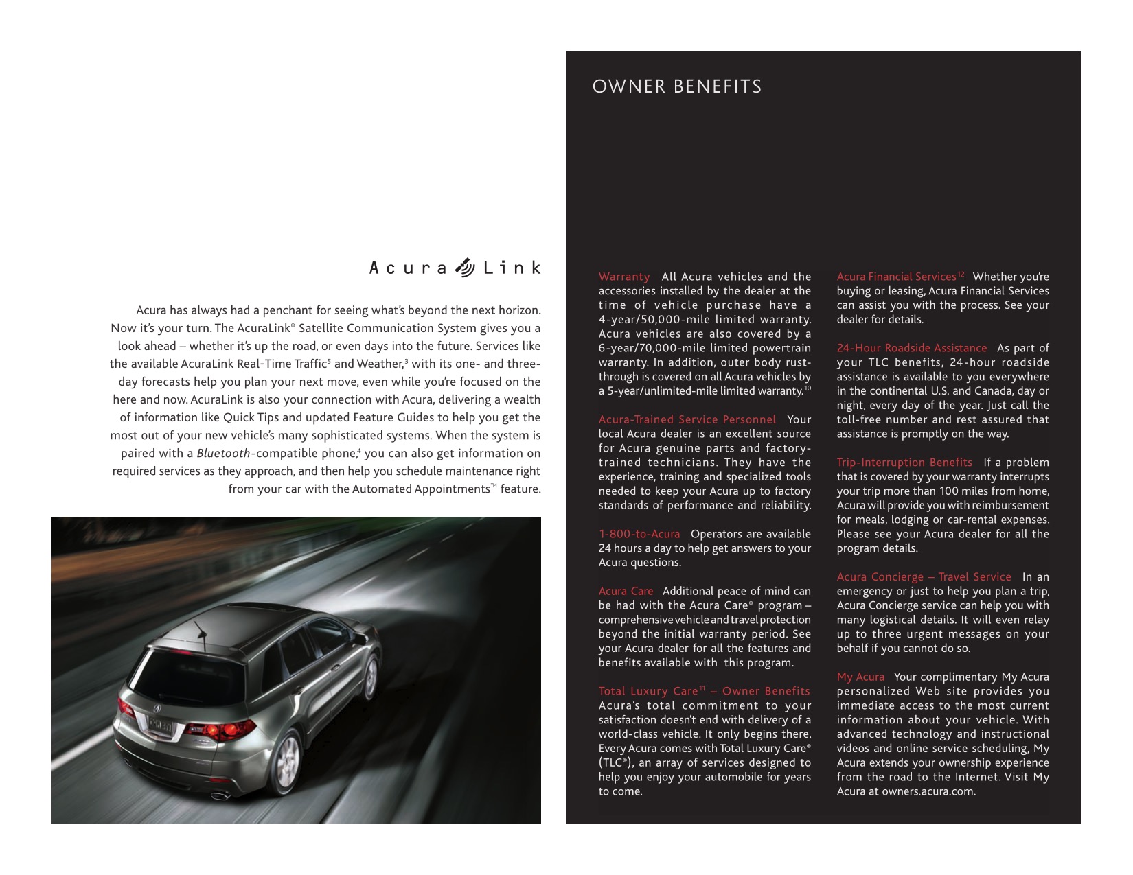 2010 Acura RDX Brochure Page 11